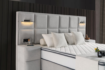 Boxspringbett Hongkong Komplett mit Nachtlicht